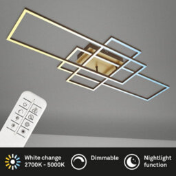 Briloner Mains-Powered Led Gold Brown Dimmable Ceiling Lamp - thumbnail 2