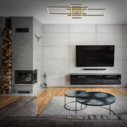 Briloner Mains-Powered Led Gold Brown Dimmable Ceiling Lamp - thumbnail 5