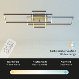 Briloner Mains-Powered Led Gold Brown Dimmable Ceiling Lamp - thumbnail 8