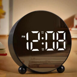 Led Digital Clock Bedside Table Alarm Clocks Time Display Adjustable Brightness