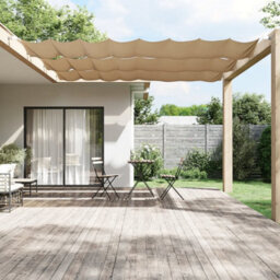 Berkfield Vertical Awning Taupe 100X1000 Cm Oxford Fabric - thumbnail 1