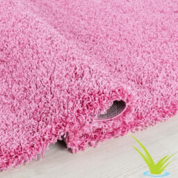 STALWART Modern Shaggy Rug - 5Cm Plush Thick Pile, Non-Slip, Soft Touch Carpet - Washable Area Rugs (Baby Pink, 60X110 Cm) - thumbnail 2