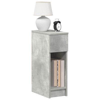 Berkfield Bedside Cabinets With Drawer 2 Pcs Concrete Grey 20X36X60 Cm - image 1
