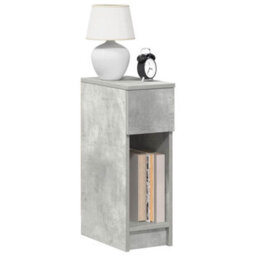 Berkfield Bedside Cabinets With Drawer 2 Pcs Concrete Grey 20X36X60 Cm - thumbnail 1