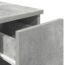 Berkfield Bedside Cabinets With Drawer 2 Pcs Concrete Grey 20X36X60 Cm - thumbnail 9