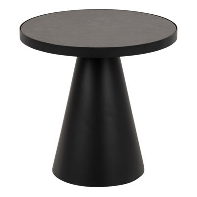 Furniture To Go Soli Round Ceramic Coffee Table In Black 45,7X45Cm - image 1