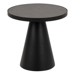 Furniture To Go Soli Round Ceramic Coffee Table In Black 45,7X45Cm