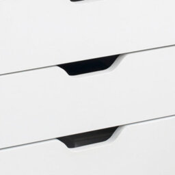 Vinsetto Mobile Filing Cabinet, 7-Drawer File Cabinet With Wheels, White - thumbnail 9
