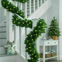 9Ft Christmas Garland Pre Lit With Lights - thumbnail 6