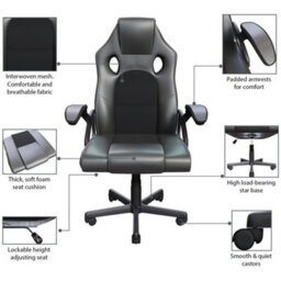 Lassic Vida Designs Coma Racing Gaming Ukfr Chair, Grey - thumbnail 7
