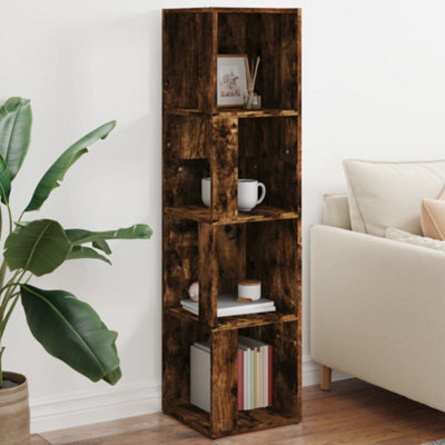 Walplus Corner Cabinet Smoked Oak 33X33X132 Cm Engineered Wood - image 1