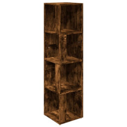 Walplus Corner Cabinet Smoked Oak 33X33X132 Cm Engineered Wood - thumbnail 2