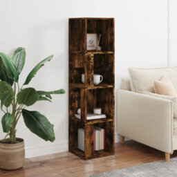 Walplus Corner Cabinet Smoked Oak 33X33X132 Cm Engineered Wood - thumbnail 5