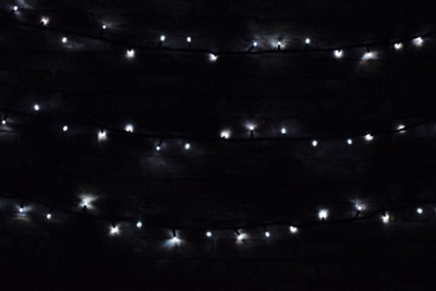 LYYT Outdoor Festive Heavy Duty 90 Led Christmas String Lights With Controller- Cool White