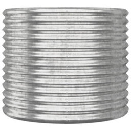 Berkfield Garden Planter Powder-Coated Steel 80X80X68 Cm Silver - thumbnail 3