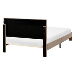 Beliani Bed With Storage Drawers Velvet Lonzac 120 X 200 Cm (Eu Small Double) Taupe - thumbnail 8