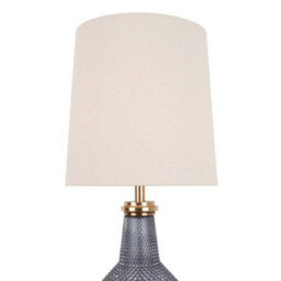 Pagazzi Lighting Pagazzi Lia 1 Light Antique Brass Textured Glass Table Lamp - thumbnail 4