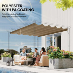 Tan Pergola Replacement Canopy Breathable Shade Fabric - thumbnail 2