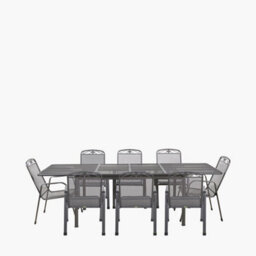 Pacific Lifestyle Savoy Outdoor Mesh 8 Seater Dining Set Extendable Table And Chairs Garden Furniture - thumbnail 2