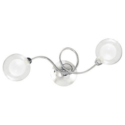 Luminosa Lighting Luminosa Blog 2 Light Multi Arm Semi Flush Ceiling Light Chrome 42X15X14Cm - image 1