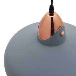 Long Life Lamps Company Retro Vintage Industrial Grey Metal Ceiling Pendant Light M0210 - thumbnail 5