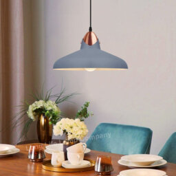 Long Life Lamps Company Retro Vintage Industrial Grey Metal Ceiling Pendant Light M0210 - thumbnail 6