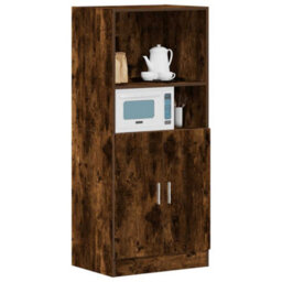Berkfield Durable Kitchen Cabinet Smoked Oak 57X41.5X131.5 Cm Engineered Wood - thumbnail 3