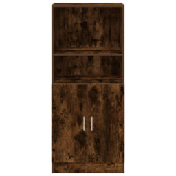 Berkfield Durable Kitchen Cabinet Smoked Oak 57X41.5X131.5 Cm Engineered Wood - thumbnail 4