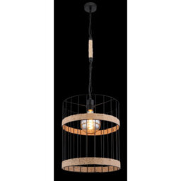 Luminosa Lighting Luminosa Halia 35Cm Wire Frame Pendant Ceiling Light Matt Black 1X E27 - thumbnail 4