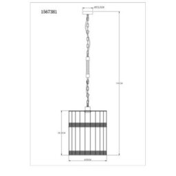 Luminosa Lighting Luminosa Halia 35Cm Wire Frame Pendant Ceiling Light Matt Black 1X E27 - thumbnail 7