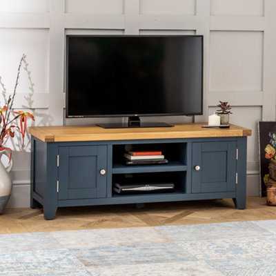 The Furniture Market Westbury Blue Painted Widescreen Tv Unit Up To 60 Tv Size - image 1