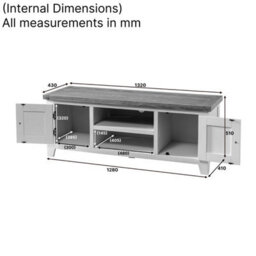The Furniture Market Westbury Blue Painted Widescreen Tv Unit Up To 60 Tv Size - thumbnail 9