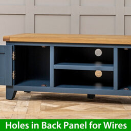The Furniture Market Westbury Blue Painted Widescreen Tv Unit Up To 60 Tv Size - thumbnail 8