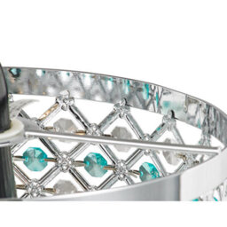 Happy Homewares Modern Sparkly Ceiling Pendant Light Shade With Clear And Teal Beads - thumbnail 3