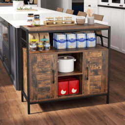 Buffet Sideboard Industrial Kitchen Storage Cabinet With Doors - thumbnail 3