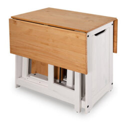 Mews Corona White Butterfly Dining Set Santos 4 Seat Folding Drop Leaf Table Solid Mexican Pine - thumbnail 6