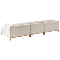 Beliani Corner Sofa 5 Seater Veng Corduroy Light Beige Left Hand - thumbnail 6