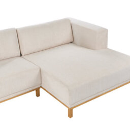 Beliani Corner Sofa 5 Seater Veng Corduroy Light Beige Left Hand - thumbnail 8