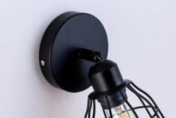 Harper Living Caged Wall Light, E27/es Cap, On And Off Switch Black Vintage Finish, Led Compatible - thumbnail 4