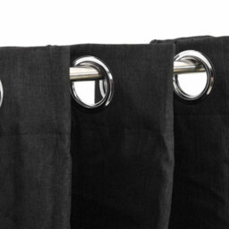 Berkfield Linen-Look Blackout Curtains With Gromments Anthracite 290X245Cm - thumbnail 3