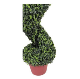 Abaseen 100Cm Artificial Boxwood Spiral Twist Topiary Tree Indoor Outdoor - thumbnail 3