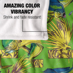 Jq Licensing Dorado Fishing Tiki 2 Silky Soft Touch Blanket Green (One Size) - thumbnail 4