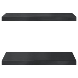 Berkfield Wall Shelves 2 Pcs 50X30X3 Cm Black Stainless Steel - thumbnail 5