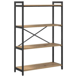 Berkfield Modern Bookcase Artisan Oak 80 X 30 X 118 Cm Engineered Wood - thumbnail 1