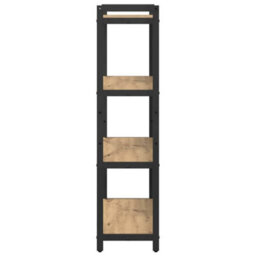 Berkfield Modern Bookcase Artisan Oak 80 X 30 X 118 Cm Engineered Wood - thumbnail 6