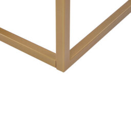Wyld And Coco Glamhome Coffee Table Beige Marble-Effect With Gold Legs 100 X 60 Cm - thumbnail 5