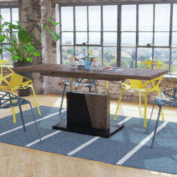 Heze Furniture Gala 2 In 1 Extending Coffee / Dining Table - Brown Oak / Black