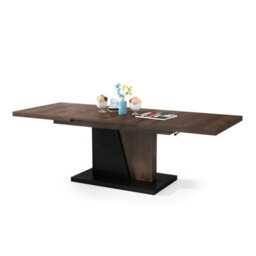 Heze Furniture Gala 2 In 1 Extending Coffee / Dining Table - Brown Oak / Black - thumbnail 8