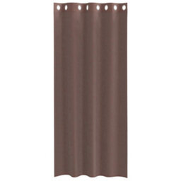 Berkfield Voile Curtains With Grommets 2 Pcs Brown 140X225 Cm - thumbnail 4