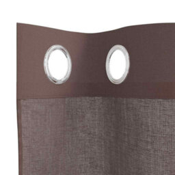 Berkfield Voile Curtains With Grommets 2 Pcs Brown 140X225 Cm - thumbnail 5